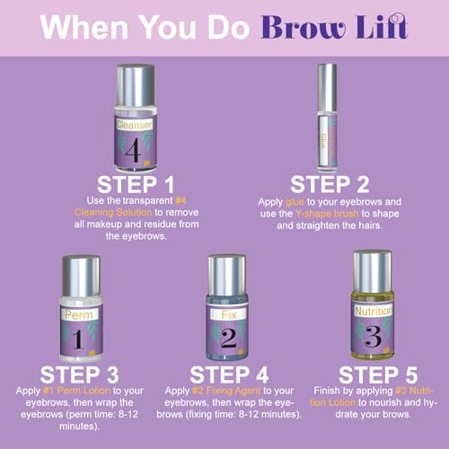 Lash Lift Kit and Eyebrow Lamination Kit, Eyelash Perm Kit at Home for DIY, Semi-Permanent Long Lasting for 6-8 Weeks, Easy to Use at Salon