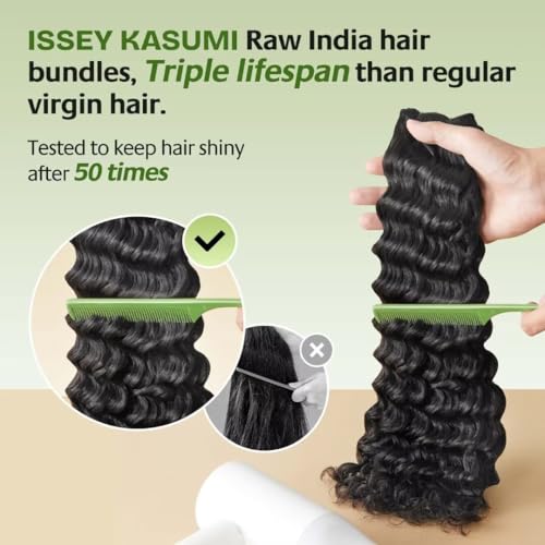 Raw Indian Human Hair Single Bundle,Triple Lifespan Than Regular Virgin Hair,In-Store Quality,Online Price! 100% Raw Indian Hair Bundles Deep Wave Raw Hair Bundles 30 Inch
