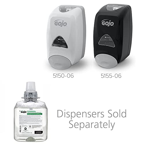GOJO E1 Foam Handwash, Fragrance Free, 1250 mL Handwash Refill FMX-12 Push-Style Hand Soap Dispenser (Pack of 4) - 5167-04