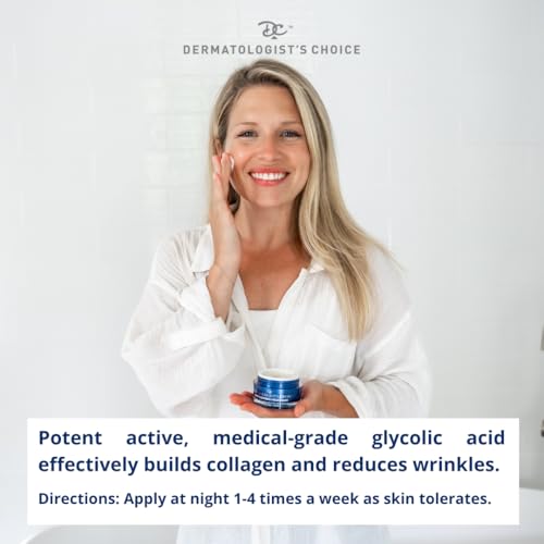 Dermatologist's Choice Ultra Anti-Aging Face Cream Retinoid Alternative Extra Strength Resurfacing Cream with Non-Neutralized Glycolic Acid