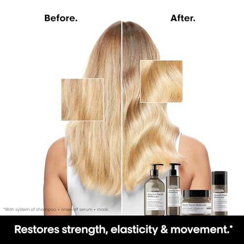 L'Or?al Professionnel Paris Absolut Repair Molecular Leave In Mask - Smooths and Strengthens Hair For All Damaged Hair Types, Protects from Heat