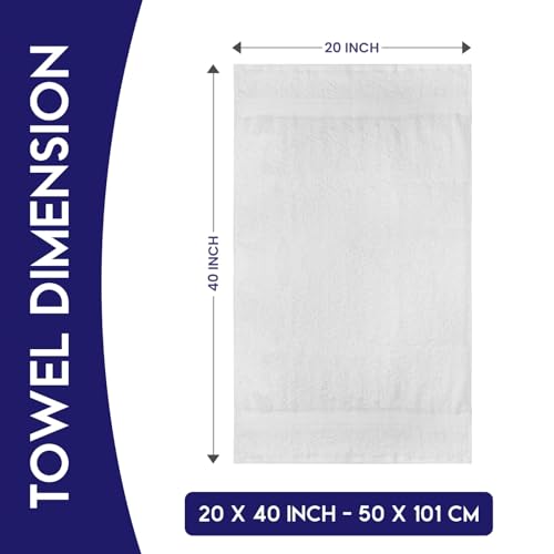 Linteum Textile Supply Premium Hair Drying Towels 100% Ring Spun Cotton Hair Towel for Women, Men, Kids 20x40 inches Quick Dry Salon Towels Hand Towel for Gym, Hair Care, Spa, Home [Pack of 6] White