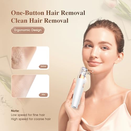 Epilator,2 in 1Epilator for Women Rechargeable,Womens Electric Shaver with LED Light,Hair Removal,Hair Removal for Women Legs/Face/Bikini/Arms,Smooth Epilator Trimmer Travel Kit Set,Simple to use