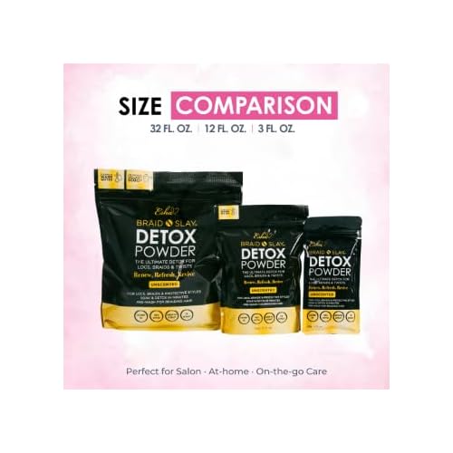 Esha Braid N Slay Detox Powder ? Scalp Cleanser for Braids, Locs & Twists ? Removes Buildup, Odor & Prewashes Synthetic Hair ? Non-Stripping, Soothing, 907g (32 Fl Oz, UNSCENTED)