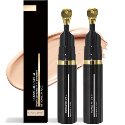 Undereye Corrector SPF 41 - Under Eye Concealer for Dark Circles, Anti-Aging Tinted Cream, Hydrating Serum With Peach Undertone