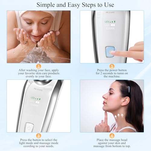 Red Light Therapy for Face and Neck, Facial & Neck Massager Tool, Face Lift, Reduce Fine Lines & Double Chin, Neck Tightening, True Beauty Glow Facial Massager - at Home Skin Care Sculpting Tool