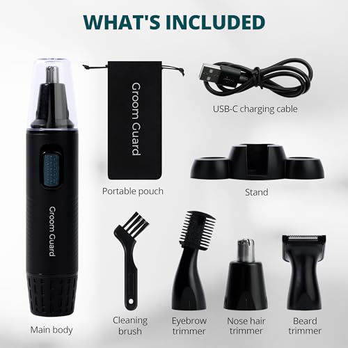 3-in-1 Nose Hair Trimmer for Men - 2025 Professional Painless USB Rechargeable, IPX6 Waterproof, Easy to Use