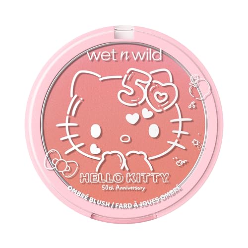 wet n wild Hello Kitty Ombre Blush, Buildable, Blendable Customizable Color, New Gradient Formula, Cruelty-Free & Vegan - Cotton Candy