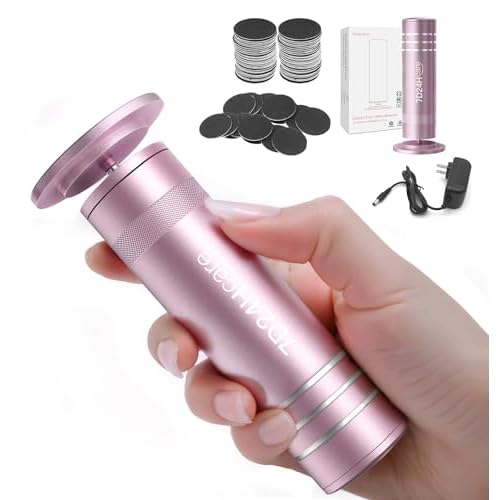 Electric Callus Remover for Feet£¬Electric Foot Care Tools£¬Stepless Speed Rechargeable Grinder with 60 Sandpaper Discs, Professional Pedicure Tool for Dead Dry Crack Skin Calluses-Pink 008
