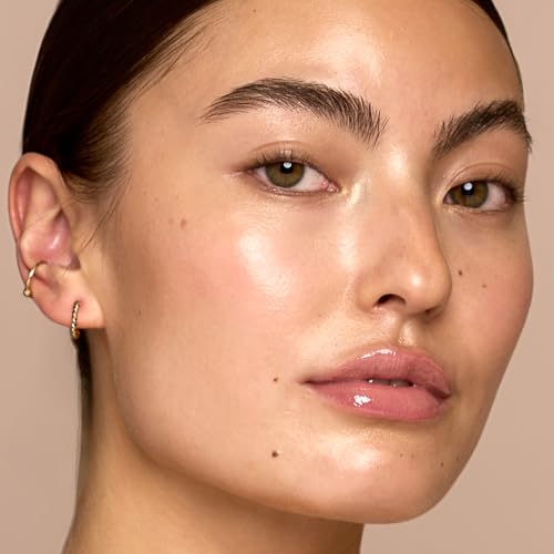 Jouer Essential Tinted Hydrating Lip Oil Gloss ? Moisturizing Dry Lip Treatment Serum - Fragrance Free Tinted Lip Oil - Jojoba Seed Oil and Apricot Oil Formula
