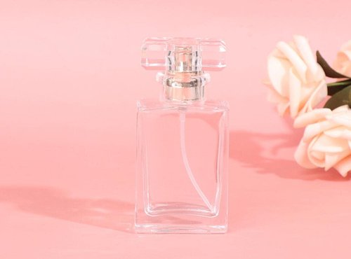 30ML Glass Perfume Bottles Empty Spray Perfume Bottles Square Refillable Portable Empty Refillable Perfume Atomizer Vials Reusable Cosmetic Containers for Perfume Essential Oils Liquids,10 Pack (Clear)