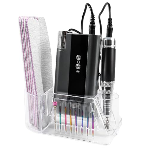 BQAN Nail Drill Holder Stand, 8 Holes for Nail Drill Bits Pro Nail Organizers and Storage for Nail Tech