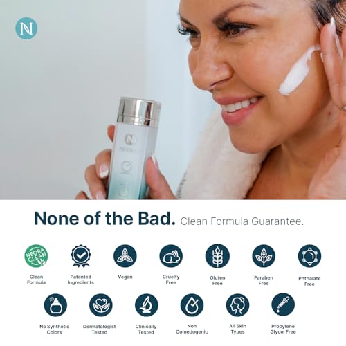 NEORA Age IQ - Day Cream with Bidens Pilosa, Peptides, Vitamin C & Jojoba - Hydrates, Smooths Fine Lines, Supports Radiance for All Skin Types -1 fl.oz.