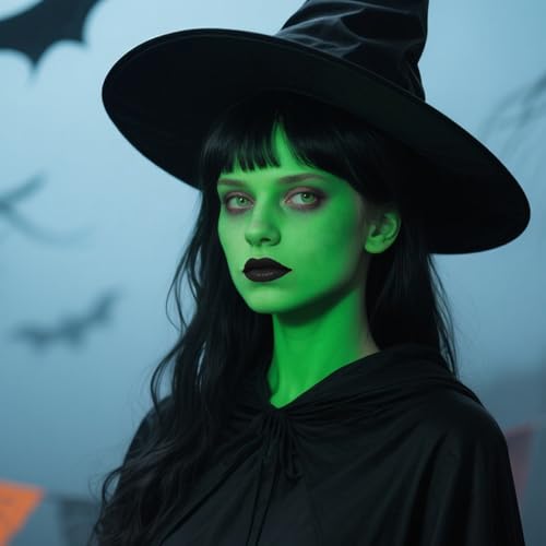 MEICOLY Green Face Body Paint Stick for Halloween SFX Cosplay Makeup,Witch Elphaba Green Face Paint, Camo Hulk Face Painting,Eye Black Stick,Waterproof Eye Black Baseball Softball Football Lacrosse