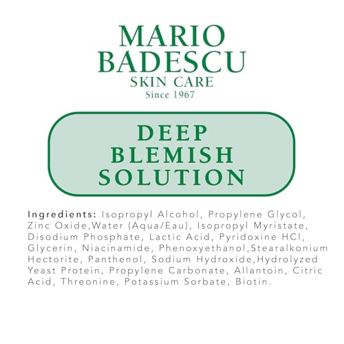 Mario Badescu Blemish Spot Treatment Bundle – Drying Cream & Deep Blemish Solution for Oily, Combination & Congested Skin – Fast Relief for Surface & Under-the-Skin Bumps