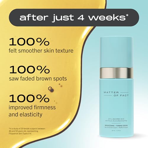 MATTER OF FACT Illuminating + Firming Serum, 20% Vitamin C Liquid Anti-Aging Formula for Radiant Skin, 30mL / 1.0 Fl Oz