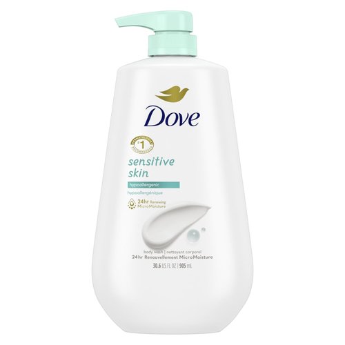 Dove Advanced Care Hand Wash Deep Moisture Pack of 3 for Soft, Smooth Skin More Moisturizers & Body Wash with Pump Sensitive Skin Hypoallergenic, Paraben-Free, Sulfate-Free, Cruelty-Free