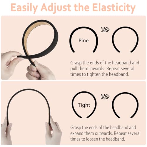 5 Pack Headbands for Women Non-Slip, Fashion Head Bands for Women's Hair, Trendy Womens Headbands, Cute Hairbands for Girls, Women's Hair Accessories - A