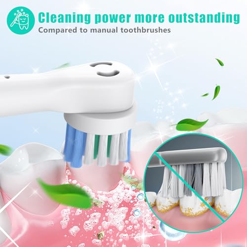 Safcare 8pcs Replacement Brush Heads Compatible with Oral B Electric Toothbrushes (YE638)