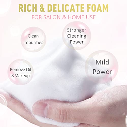 EMEDA Lash Shampoo Kit - 3.38 fl.oz / 100ml Gentle Foam Lash Cleanser, Oil-Free Cleaning for Wash Extension/Natural Eyelash Bath with Rinse Bottle Brush