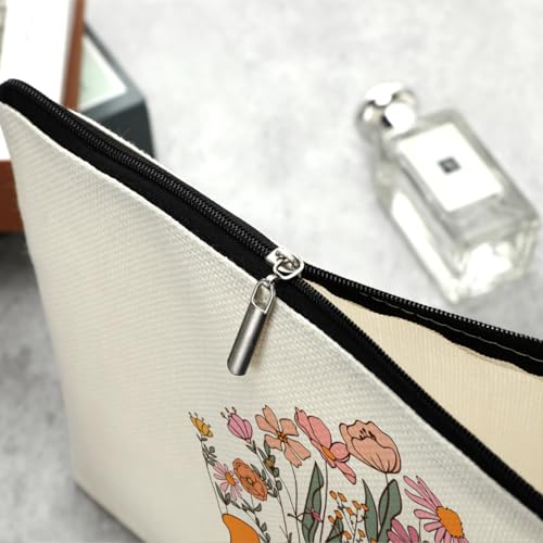 Retro Flower Mothers Day Birthday Gifts for Mimi Funny Grandma Gifts from Granddaughter Makeup Bag Cosmetic Bag Retirement Wedding Anniversary Appreciation Gifts for Women Grandma Nana Grandmother