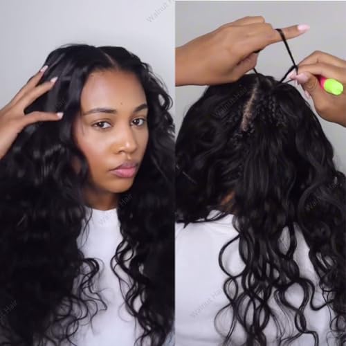 Body Wave Pre Separated Crochet Human Hair Braids Extensions Body Wave Brazilian Virgin Hair for Boho Braiding Knotless Feather Hair Extensions For Black Women Natural Color 18inch 120g