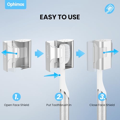 Aluminum Alloy Toothbrush Head Cover/Cap/Protector Case,Travel Toothbrush Covers Long-lasting Toothbrush Head Caps for Most Electric/Manual Brushes, 2 Count