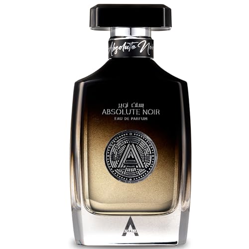 Absolute Noir Eau De Parfum for Men 100Ml 3.4Oz - Luxurious and Long Lasting Fragrances with Top Notes of Bergamot, Lemon, Grapefruit, Pink Pepper