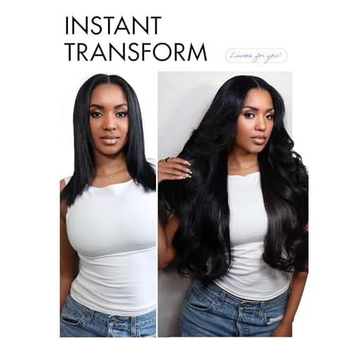 LUVME HAIR All-Day Comfort¢â Loose Body Wave 5x5 Lace Front Wigs Human Hair Glueless Wigs Human Hair Pre Plucked Pre Cut Long Black Wig Lace Closure Wigs Frontal Wigs Human Hair