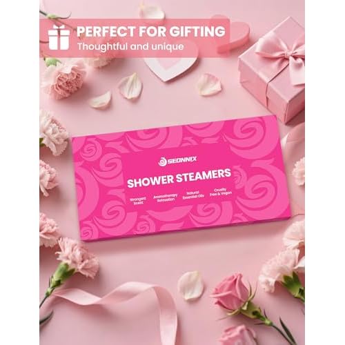Shower Steamers Aromatherapy, 8 Pack Shower Bombs for Relaxation and Stress Relief, Natural Essential Oils Spa Gift Set for Women, Birthday Gifts, Self Care & Home Spa Experience
