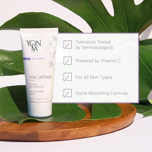Yonka Vital Defense Day Cream, Daily Facial Moisturizer and Hydrating Anti-Pollution Creme, Dermatologist Tested Professional Skincare, Paraben-Free