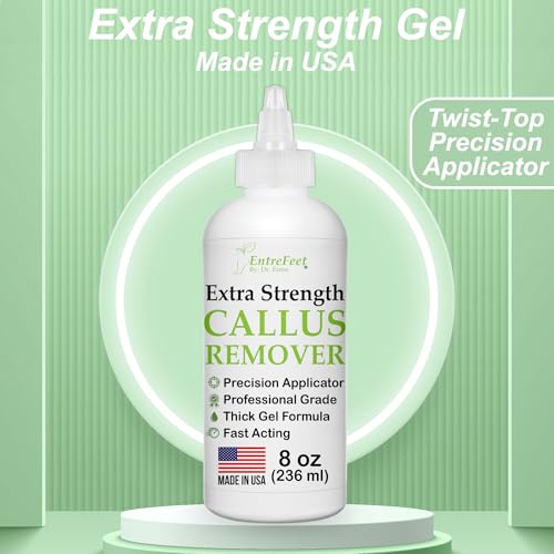 Dr. Entre's Callus Remover Gel: 8oz Extra Strength with Precision Applicator, Callus Remover for Feet, Foot Callus Remover, Foot Care, Pedicure Tools Supplies, Dead Skin Remover
