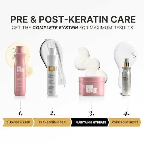 Fashion Gold, Hair Mask for Damaged Hair, Ideal as Post Keratin Treatment, Tratamiento para Cabello Seco y Maltratado, Hair Mask for Dry Damaged Hair and Growth, Mascarilla para el Cabello, 500g
