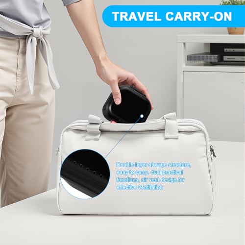 Leak Proof Denture Case, Travel Denture Cup for Soaking Dentures & Retainer, Retainer Cleaner Case, Upgraded Double-Layer False Teeth Container with Strainer, Black+Pink.