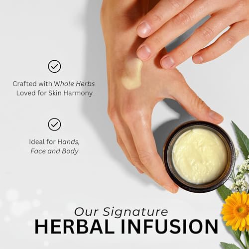 Organic Beef Tallow for Skin ? USDA-certified Whipped Tallow Balm for Skin Face and Body with Jojoba Oil and Cocoa Butter ? Unscented and Herb-Infused ? 2 oz.
