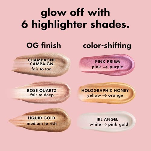 e.l.f. Halo Glow Highlight Beauty Wand, Liquid Highlighter Wand For Luminous, Glowing Skin, Buildable Formula, Vegan & Cruelty-free, IRL Angel
