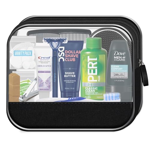 Convenience Kits International Men¡¯s Super Deluxe, 16-Piece Kit with Travel Size TSA Compliant Essentials in Reusable Zippered Toiletry Bag