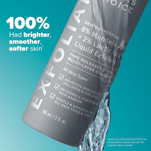 Paula¡¯s Choice 6% Mandelic Acid + 2% Lactic Acid Exfoliant, Gentle Daily AHA Exfoliation for Discoloration, Bumpy Texture & Radiance, for Sensitive Skin, Fragrance-Free