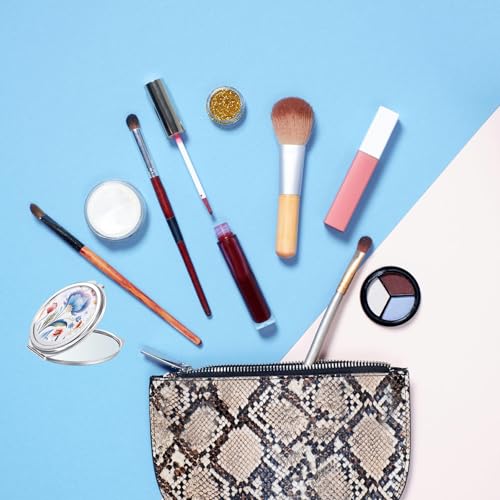 18 Pack Sublimation Blanks Pocket Mirror Cosmetic Compact Travel Folding Mirrors for Makeup Women Wending Party Cute Round Shaped