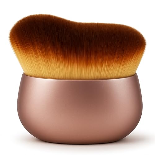 Self Tanner Brush ? Extra Large Kabuki Applicator for Self Tanning, Sunless Tanning & Body Foundation | Streak-Free Arc Design for Flawless Full Coverage on Legs, Arms, Back, Chest, Face & Feet