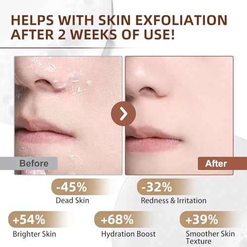 White Rice Peeling Glow Ampoule - Upgrade Skin Peel & Hydration Shot for Face and Body, Exfoliating Serum for All Skin Types, 80ml