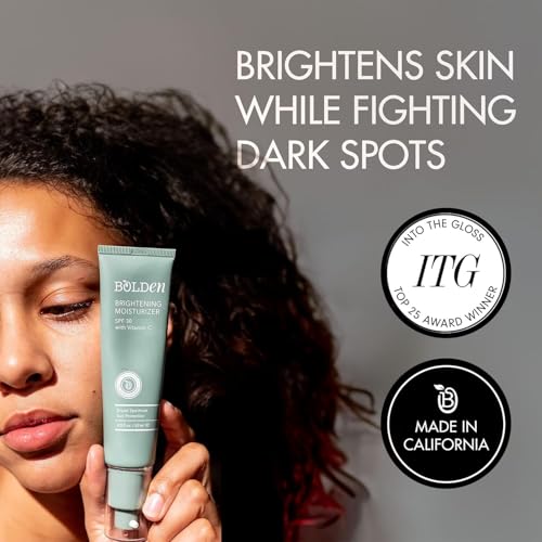 Bolden SPF 30 Brightening Face Moisturizer with Vitamin C | Broad Spectrum UVA/UVB Sunscreen | Applies Clear without Chalky Residue |1.0 FL Oz (Pack of 3)