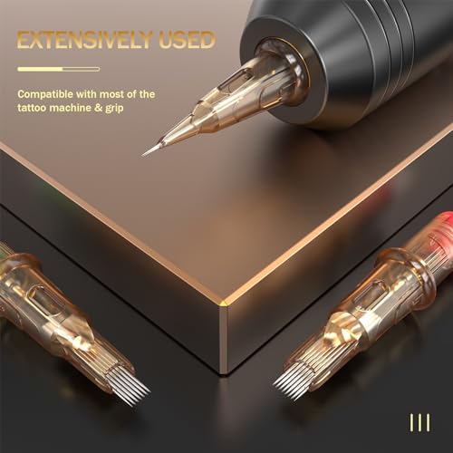 EZ Tattoo Cartridge Needles - 20Pcs #12 (7RL) Standard Round Liner Disposable Tattoo Needles Cartridges for Rotary Tattoo Machine Pen Gun - V SELECT