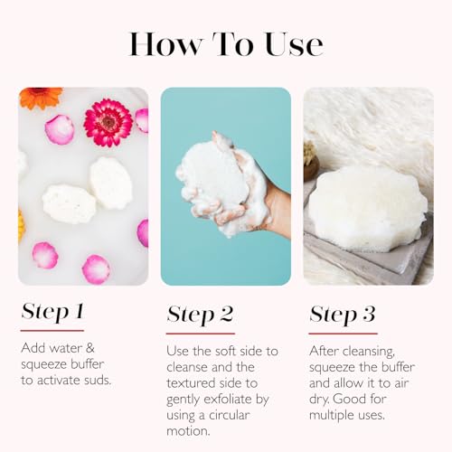 Bulgarian Rose Pedi Buffer ? Exfoliating Foot Scrub & Cleanser | Softens, Smooths & Hydrates Dry Feet | Built-in Body Wash | 30+ Uses | Vegan, Paraben-Free, Cruelty-Free | at-Home Pedicure Spa