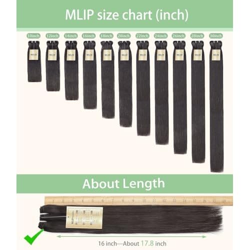 MLIP Raw Bundles Human Hair Straight, No Tangle Shedding, Keep Texture Silky Soft After Multiple Washes, 15A Raw Indian Hair Bundles 22 Inches, Triple Lifespan 3X