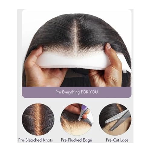 28 Inch Water Wave Lace Front Wigs Human Hair 180 Density 13x6 HD Lace Front Wigs Human Hair Pre Plucked Deep Curly Glueless Wigs Human Hair for Black Women (13x6 water wave front wigs, 28 Inch)