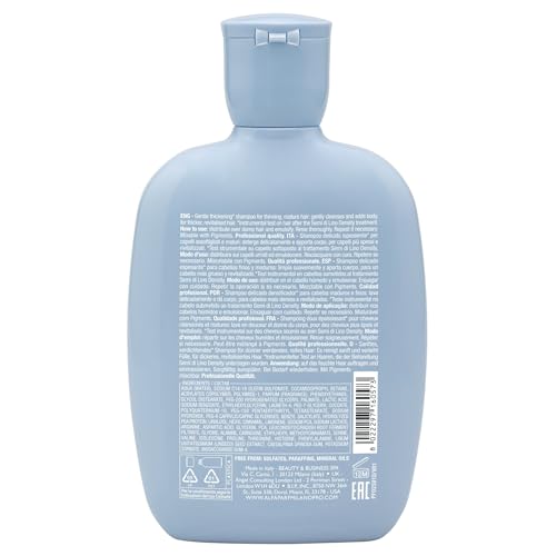 ALFAPARF MILANO Semi Di Lino Density Shampoo - Sulfate-Free Hair Thickening Shampoo - Gentle Cleansing Shampoo with Filler Complex - Protects & Hydrates for Long-Lasting Color