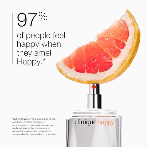 Clinique Happy Eau de Parfum Spray | Notes of Grapefruit, Bergamot, Hawaiian Wedding Flower + Spring Mimosa | Perfumes for Women