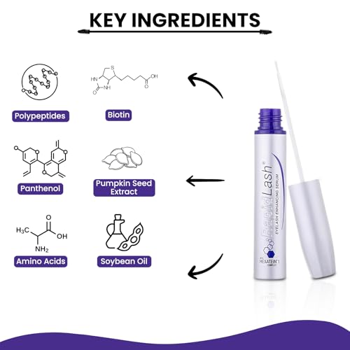 RapidLash Eyelash Enhancing Serum with HEXATEIN 1 Complex ? Lash Serum for Eyelashes Conditioning & Hydrating ? Longer-Looking, Fuller and Thicker Appearing Lashes ? 3 mL / 0.1 fl oz