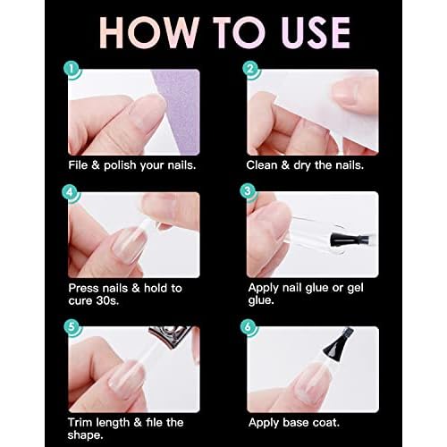 Soft Gel Nail Tips Medium Stiletto, 120PCS Pre Buff Full Cover Shaped Nail Extenison Tips Half Matte Gel Nail Tips BORNBYME